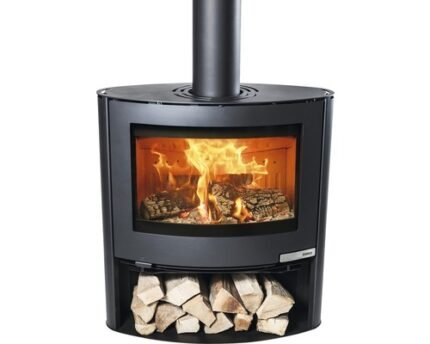 Aduro Kaminofen 15-2 – Stahl Schwarz, 6,5 kW, mit Holzfach